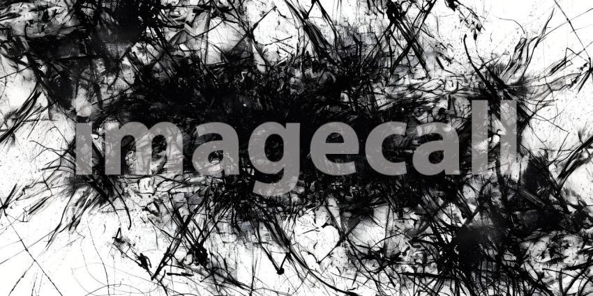 Chaotic ink pen or marker scribble texture background - Ai Generated