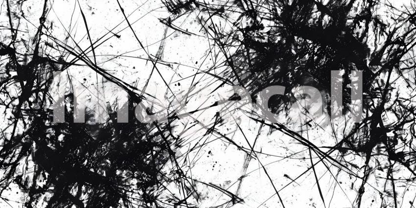 Chaotic ink pen or marker scribble texture background - Ai Generated