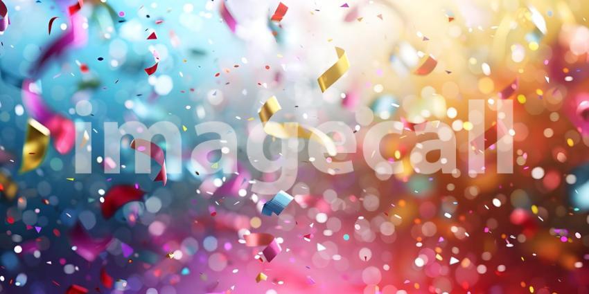 Colorful Celebration Background, Celebration Background Bursting with Color Balloons - Ai Generated