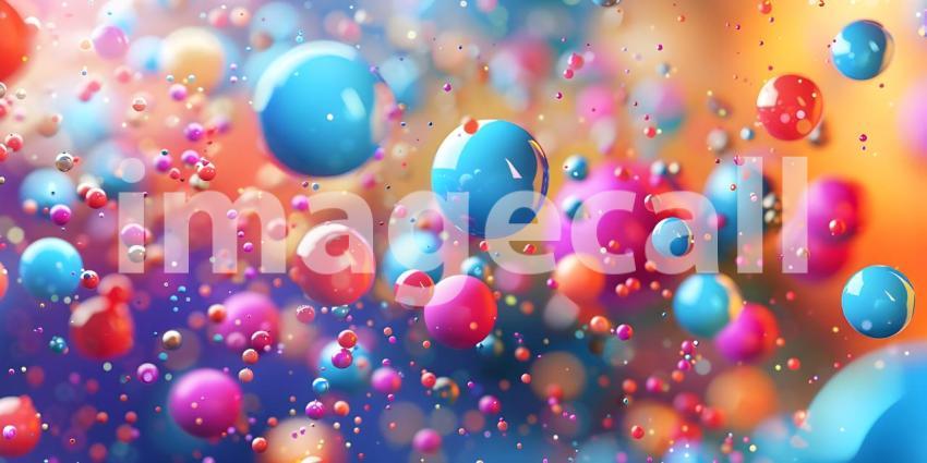 Colorful Celebration Background, Celebration Background Bursting with Color Balloons - Ai Generated