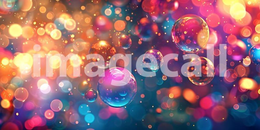 Colorful Celebration Background, Celebration Background Bursting with Color Balloons - Ai Generated