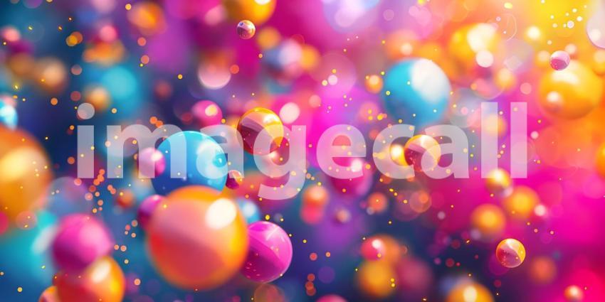 Colorful Celebration Background, Celebration Background Bursting with Color Balloons - Ai Generated