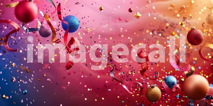 Colorful Celebration Background, Celebration Background Bursting with Color Balloons - Ai Generated
