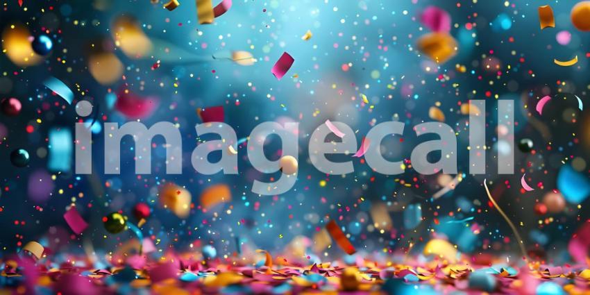 Colorful Celebration Background, Celebration Background Bursting with Color Balloons - Ai Generated