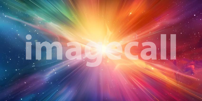 Colorful ray beam background - Ai Generated