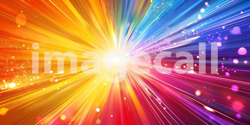 Colorful ray beam background - Ai Generated