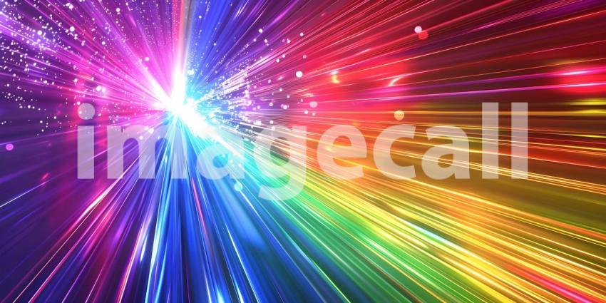 Colorful ray beam background - Ai Generated