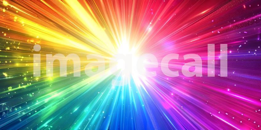 Colorful ray beam background - Ai Generated