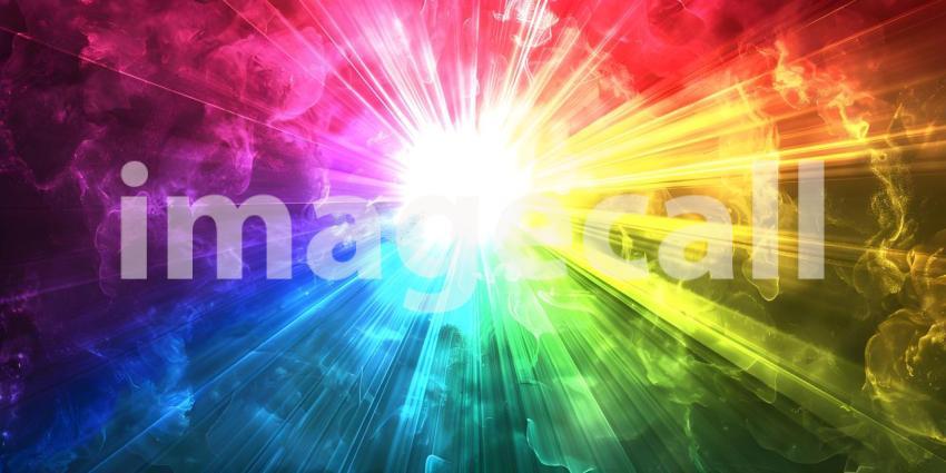 Colorful ray beam background - Ai Generated