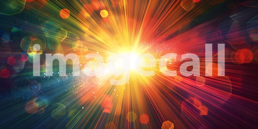 Colorful ray beam background - Ai Generated