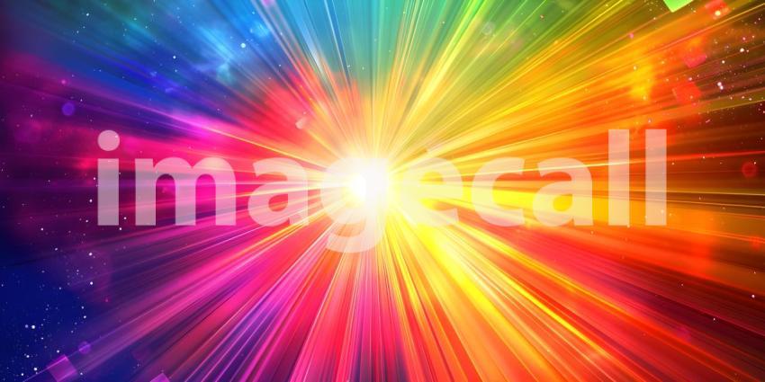 Colorful ray beam background - Ai Generated