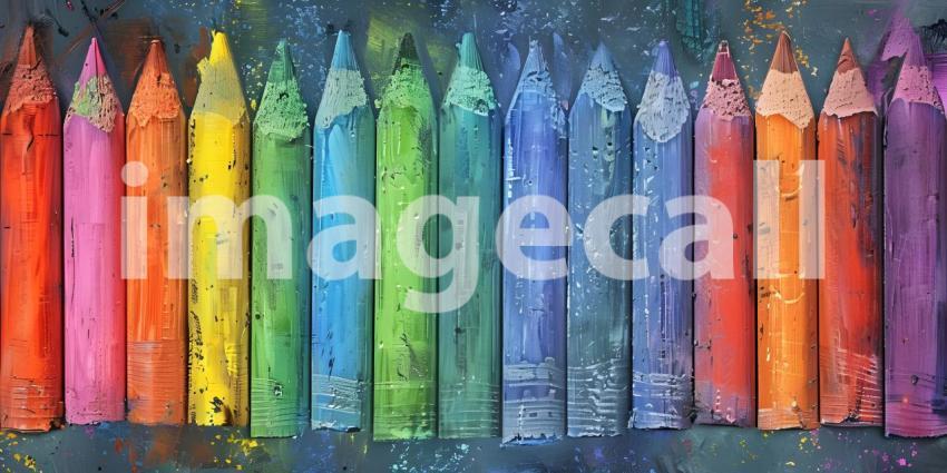 Texture Background with Crayon Marks, Background with Crayon Texture - Ai Generated