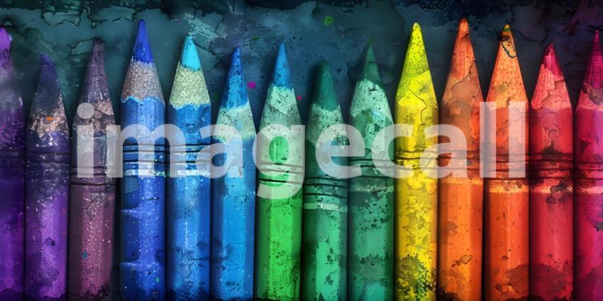 Texture Background with Crayon Marks, Background with Crayon Texture - Ai Generated