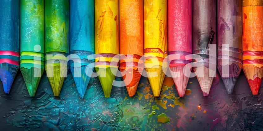 Texture Background with Crayon Marks, Background with Crayon Texture - Ai Generated