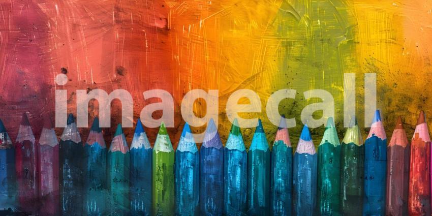 Texture Background with Crayon Marks, Background with Crayon Texture - Ai Generated