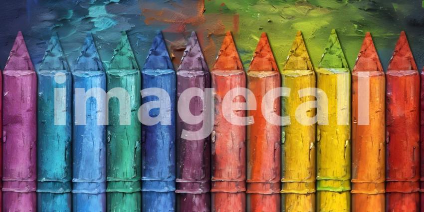 Texture Background with Crayon Marks, Background with Crayon Texture - Ai Generated