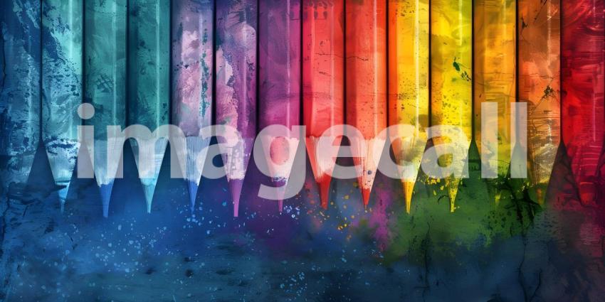 Texture Background with Crayon Marks, Background with Crayon Texture - Ai Generated