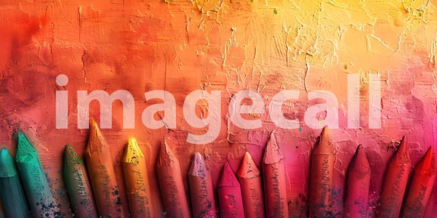 Texture Background with Crayon Marks, Background with Crayon Texture - Ai Generated