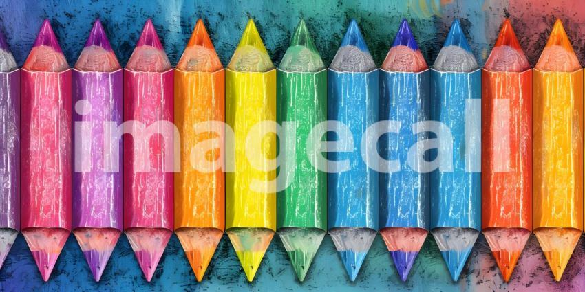 Texture Background with Crayon Marks, Background with Crayon Texture - Ai Generated