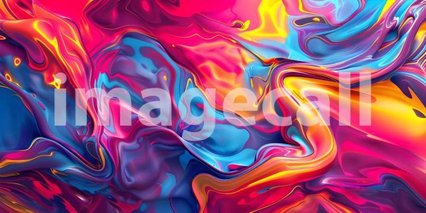 Abstract Colorful Wavy background with spectrum - Ai Generated