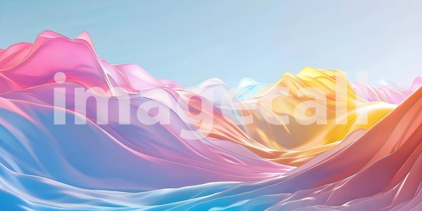 Abstract Colorful Wavy background with spectrum - Ai Generated