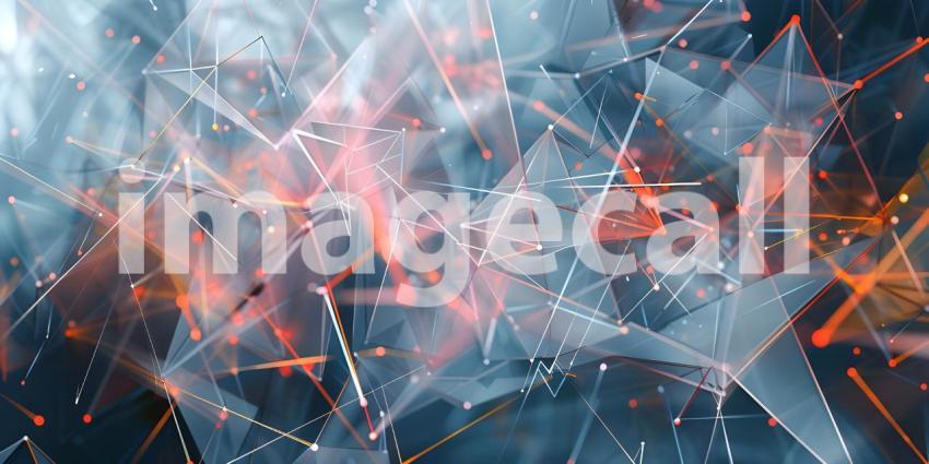 Scattered Geometric Line Shapes Abstract background - Ai Generated