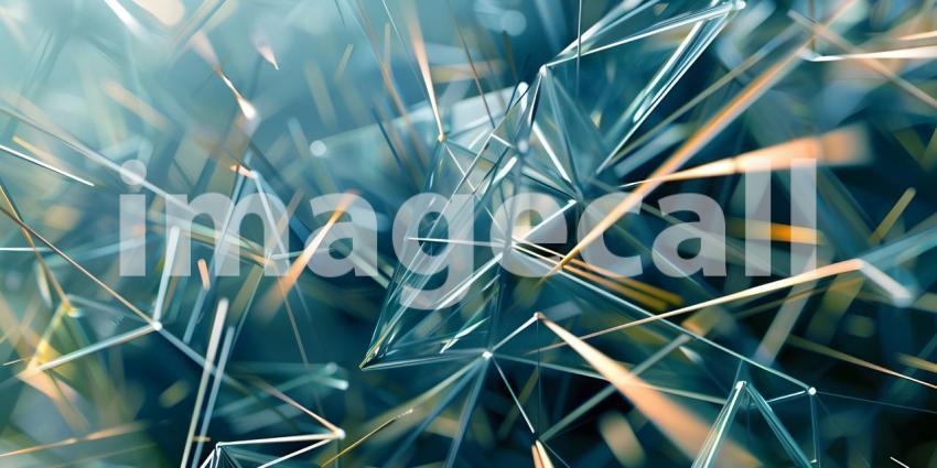 Scattered Geometric Line Shapes Abstract background - Ai Generated