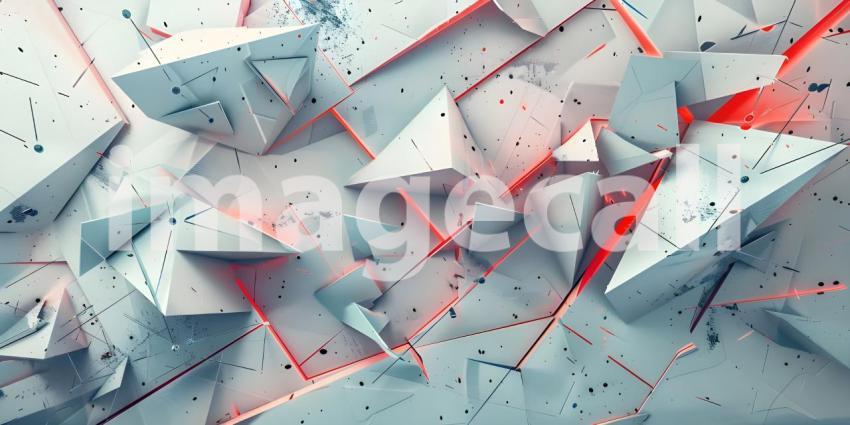Scattered Geometric Line Shapes Abstract background - Ai Generated