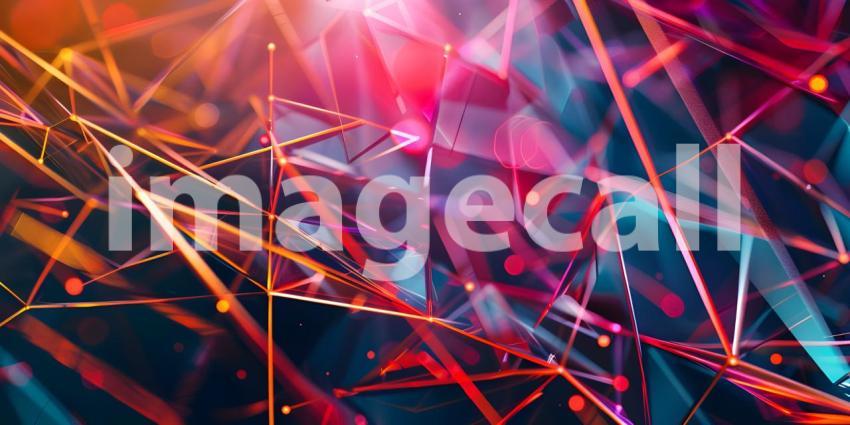 Scattered Geometric Line Shapes Abstract background - Ai Generated
