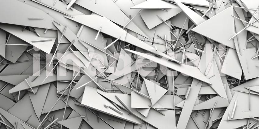 Scattered Geometric Line Shapes Abstract background - Ai Generated