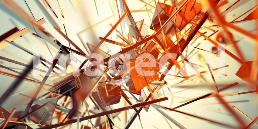 Scattered Geometric Line Shapes Abstract background - Ai Generated