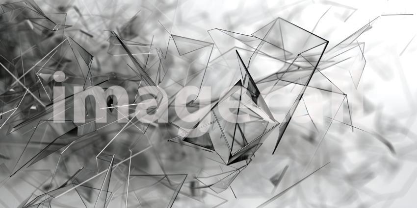 Scattered Geometric Line Shapes Abstract background - Ai Generated