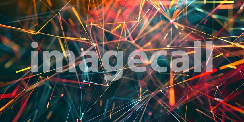 Scattered Geometric Line Shapes Abstract background - Ai Generated