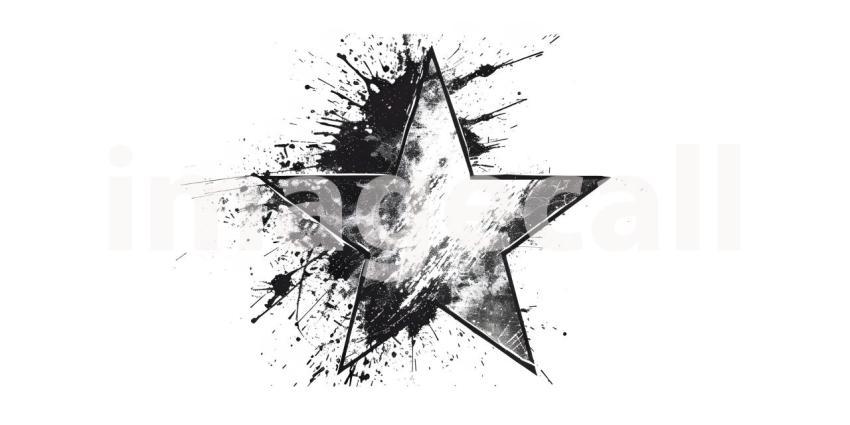 Star doodle Art on white background - Ai Generated