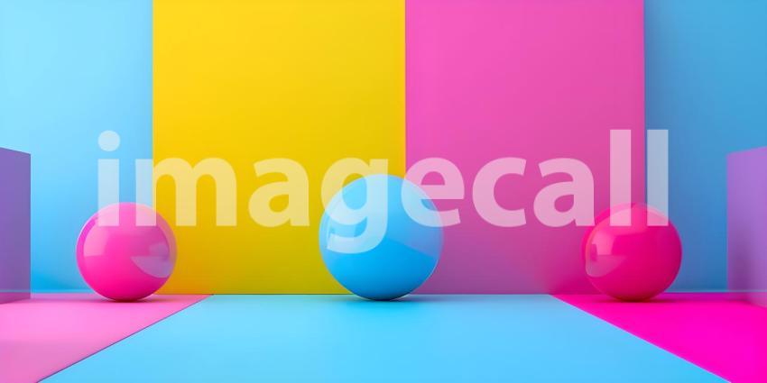 Creative minimalist style art background colorful - Ai Generated