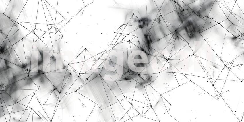Abstract polygonal background with connecting dots and lines - A