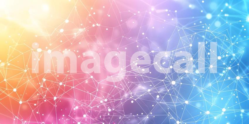 Abstract polygonal background with connecting dots and lines - A