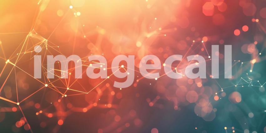 Abstract polygonal background with connecting dots and lines - A