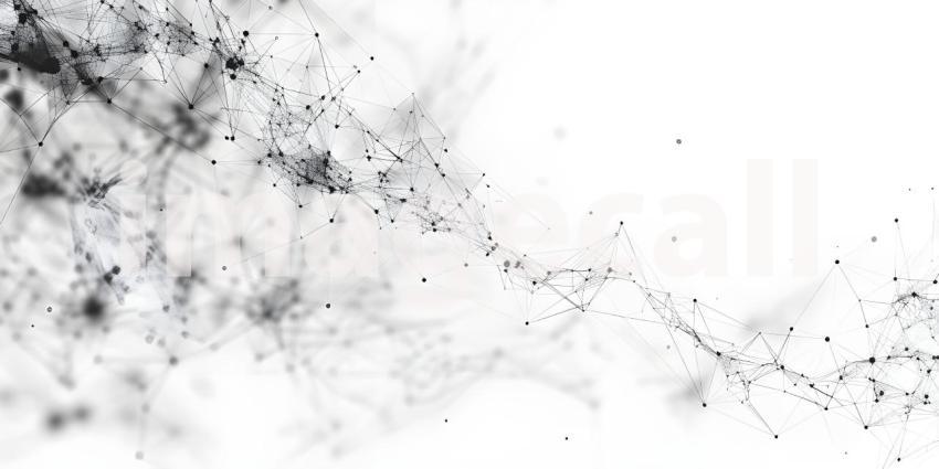 Abstract polygonal background with connecting dots and lines - A