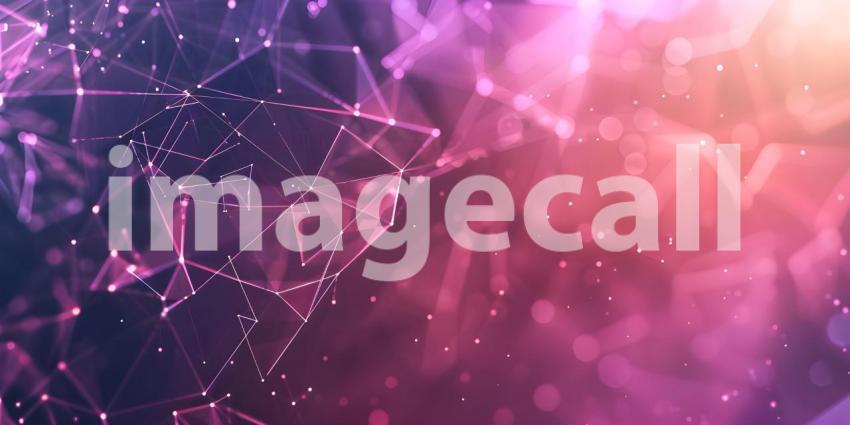 Abstract polygonal background with connecting dots and lines - A