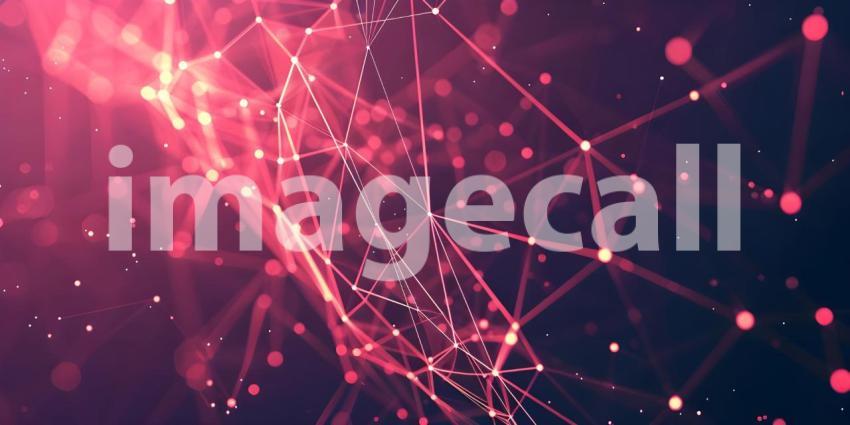 Abstract polygonal background with connecting dots and lines - A