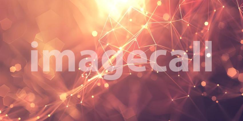 Abstract polygonal background with connecting dots and lines - A