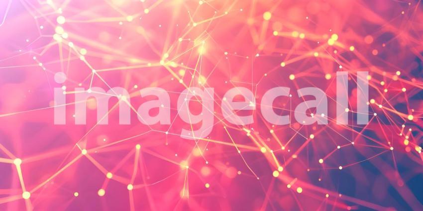 Abstract polygonal background with connecting dots and lines - A
