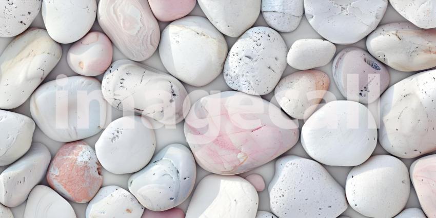 Beautiful White pink pebble texture background - Ai Generated