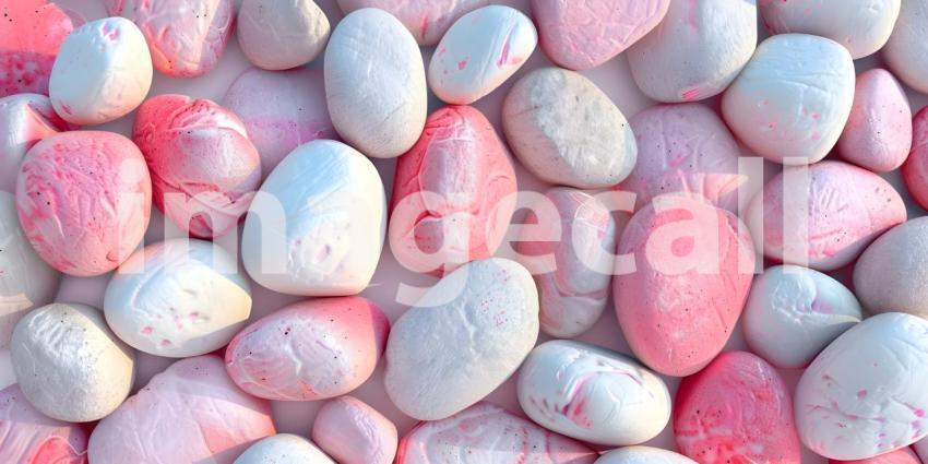 Beautiful White pink pebble texture background - Ai Generated