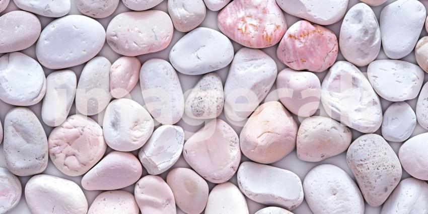 Beautiful White pink pebble texture background - Ai Generated