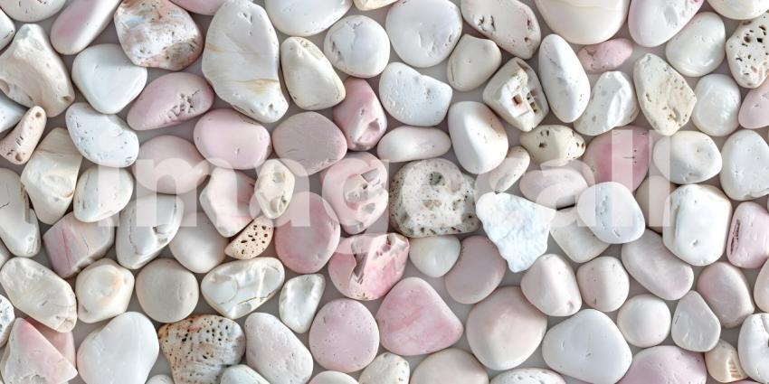 Beautiful White pink pebble texture background - Ai Generated