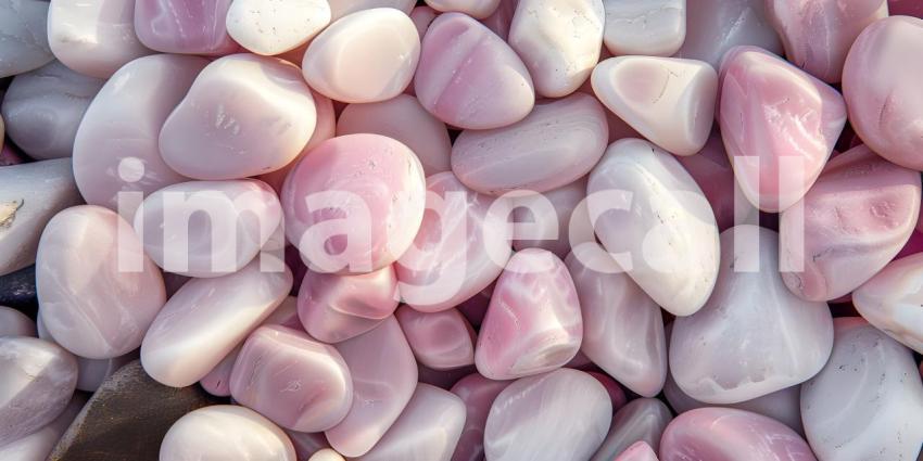 Beautiful White pink pebble texture background - Ai Generated