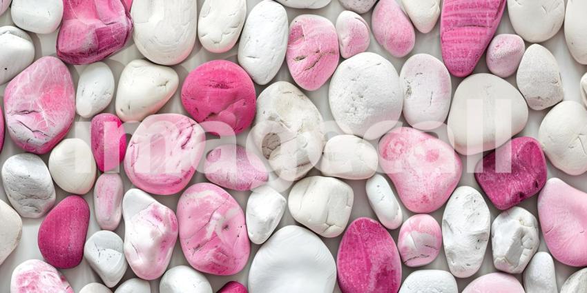 Beautiful White pink pebble texture background - Ai Generated