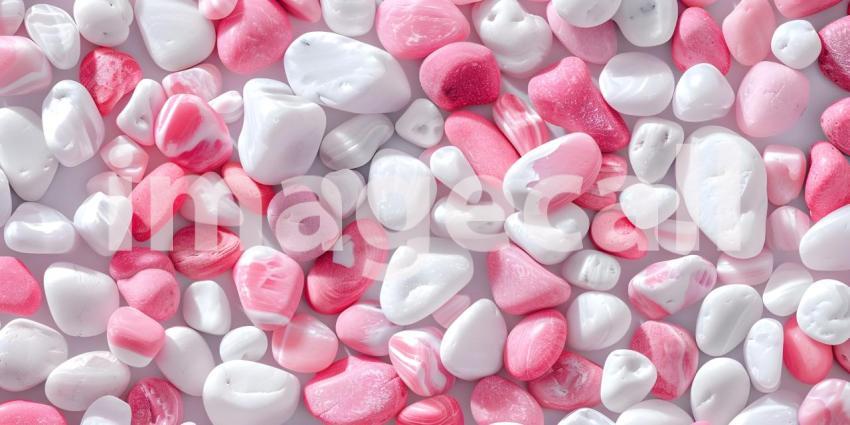 Beautiful White pink pebble texture background - Ai Generated